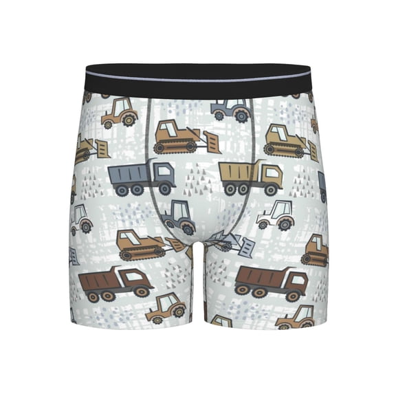 Easygdp Tractor and Dumper Men's Boxer Briefs Men’s Underwear Boxer Briefs for Men