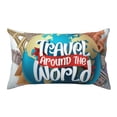 thumbnail image 1 of Easygdp Travel Around The World Envelope Closure Pillowcase - 20x36in, Queen Pillowcase, Breathable, Stain-Resistant, Wrinkle-Free, 1 of 9