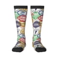 thumbnail image 1 of Easygdp Travel Stamp Soccer Socks Sport Knee High Socks Calf Compression Athletic Socks for Men and Women, 1 of 9