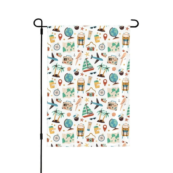Easygdp Travel1 Garden Flag Yard Flag Welcome Flag, Double-Sided, Weather Resistant for Outdoor Decor - 28"x40"