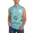 thumbnail image 1 of Easygdp Travelling on Airplane Men's Breathable Tank Tops Sleeveless Sporty T Shirts for Basketball, Mountaineering, Bodybuilding -3X-Large, 1 of 8