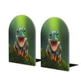 thumbnail image 1 of Easygdp Tree Frog 2 Pcs Bookend Large Capacity Office Book Ends for Home Office Library School Study Decoration, 1 of 8