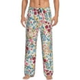 thumbnail image 1 of Easygdp Trendy Floral Design Men's Pajama Pant, Sleep Elastic Waistband Lounge Pants - XX-Large, 1 of 9