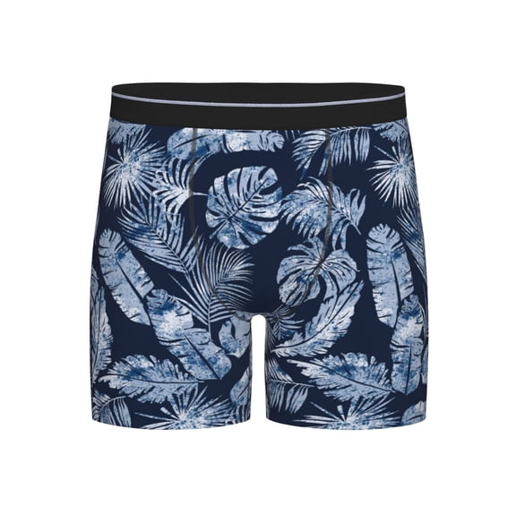 Easygdp Tropical Leaves Men's Boxer Briefs Men’s Underwear Boxer Briefs for Men