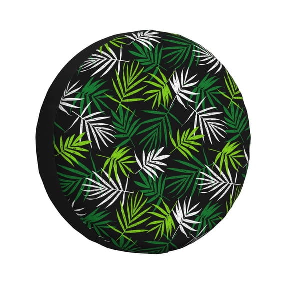 Easygdp Tropical Leaves1 Wheel Sun Guard, Spare Tire Cover,Universal Trailer Suv Truck Camper Travel,Easy To Install And Remove -16 Inch