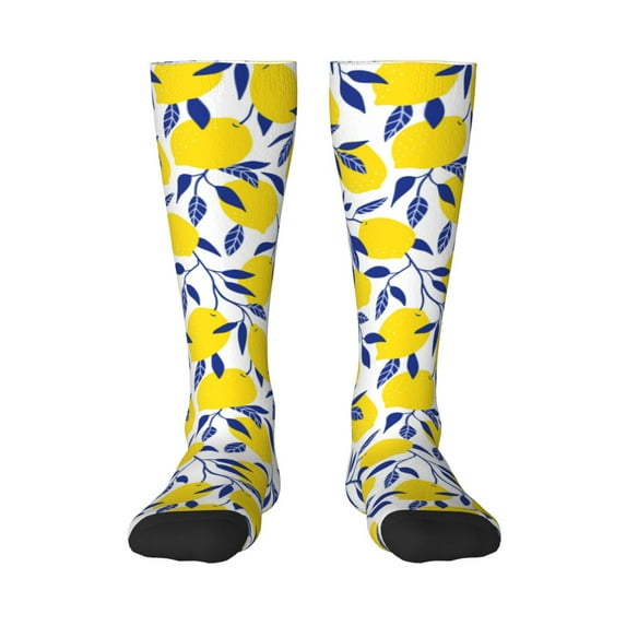 Easygdp Tropical Lemon Fashionable Adult Sockings&Sports Sockings&Breathable Sockings, Non-Pilling,Contrasting Color Design