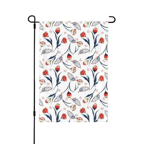 Easygdp Tulips Flowers Garden Flag Yard Flag Welcome Flag, Double-Sided, Weather Resistant for Outdoor Decor - 12.5"x18"