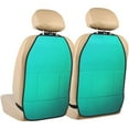 thumbnail image 1 of Easygdp Turquoise Light Blue Car Kick Mat Seat Cover 2 Pcs Anti-Kick Pockets Storage Mat Back Seat Cover Car Seat Protector, 1 of 8