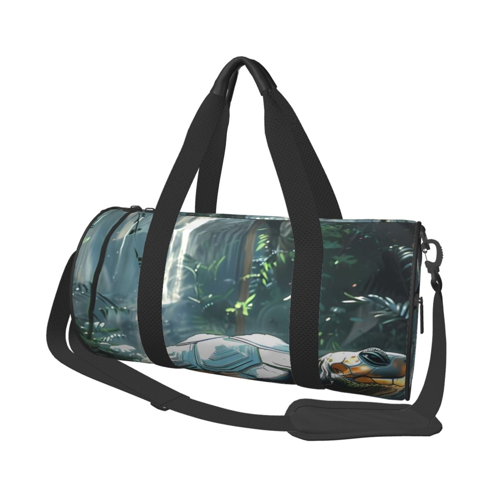 Easygdp Turtle In Jungle Waterfall Travel Duffle Bag,Carry on Bag