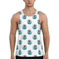 thumbnail image 1 of Easygdp Turtle Men's Tank Top, Sleeveless Muscle T Shirts, Breathable, Quick-Dry, Loose for Gym, Running, Fitness - Medium, 1 of 9