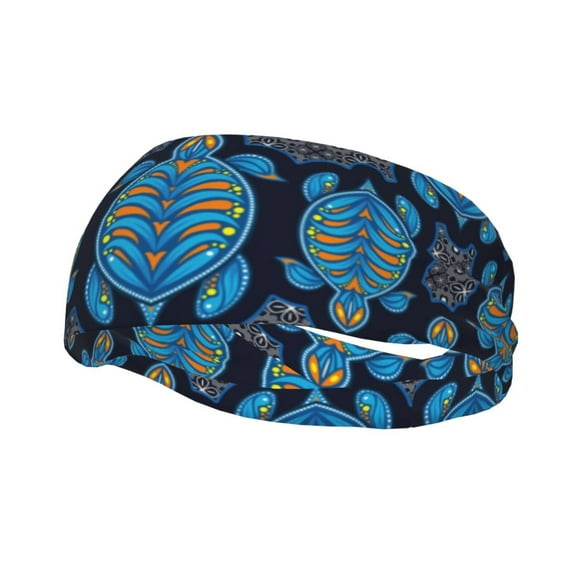 Easygdp Turtle Sports Headband Non Slip Headband Unisex for Head Circumference 19.6 - 22.4 inch
