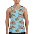 thumbnail image 1 of Easygdp Turtles And Corals Men's Tank Top, Sleeveless Muscle T Shirts, Breathable, Quick-Dry, Loose for Gym, Running, Fitness - Medium, 1 of 9