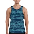 thumbnail image 1 of Easygdp Turtles and Waves Men's Tank Top, Sleeveless Muscle T Shirts, Breathable, Quick-Dry, Loose for Gym, Running, Fitness - XX-Large, 1 of 9