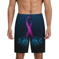 thumbnail image 1 of Easygdp Two Human Hands are Holds Pink Ribbon Awareness Men's Short Pajama Pants, Sleep Shorts, Household Pants, Casual Pants with Pockets - 4X-Large, 1 of 9