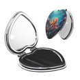 thumbnail image 1 of Easygdp Underwater Plant Octopus Travel Makeup Mirror, 2X Magnifying Mirror 2-Sided Travel Essential Mirror, Magnetic Portable Mirror-Heart Shape, 1 of 9