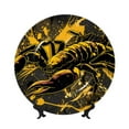 thumbnail image 1 of Easygdp Urban Graffiti Scorpion Illustration Bone China Decorative Plate Ceramic Dinner Plates Art Crafts with Display Stand-10in, 1 of 6