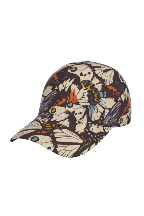 Vector Butterflies Baseball Cap with Adjustable Buckle  Lightweight, Breathable, Sweat-Absorbent Hat for Outdoor Activities, Sports, and Casual Wear