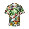 thumbnail image 1 of Easygdp Vegan1 Men's Hawaiian Shirts Print Lapel Short Sleeve for Beach, vacation, party, casual occasions - X-Large, 1 of 9