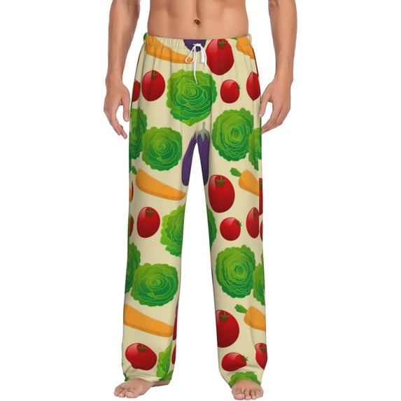 Easygdp Vegetable Men's Pajama Pant, Sleep Elastic Waistband Lounge Pants - XX-Large