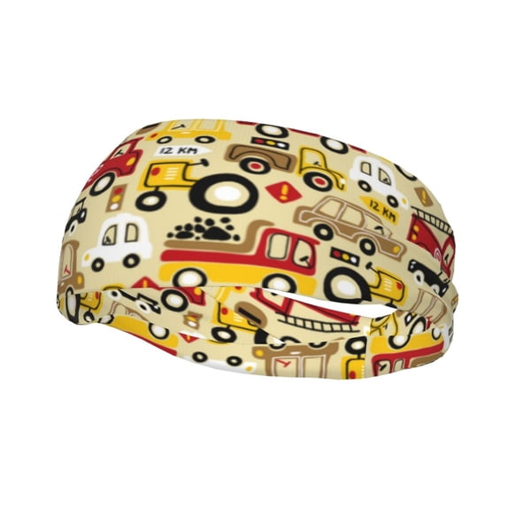 Easygdp Vehicles Sports Headband Non Slip Headband Unisex for Head Circumference 19.6 - 22.4 inch