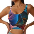 thumbnail image 1 of Easygdp Vibrant Fluid Motion Art Seamless Sports Bra for Women, High Impact Yoga Exercise Athletic Bras - Available in Various Sizes-XX-Large, 1 of 8