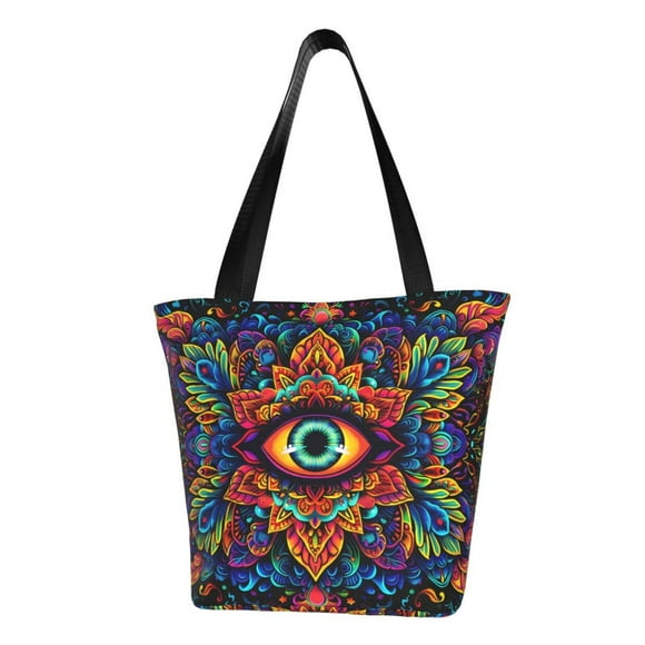 Vibrant Psychedelic Eye Shoulder Bags for Women,Crossbody Bags Shoulder Purse Handbag for Women