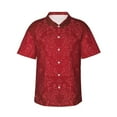 thumbnail image 1 of Easygdp Vintage Burgundy Men's Hawaiian Shirts Print Lapel Short Sleeve for Beach, vacation, party, casual occasions - Small, 1 of 9