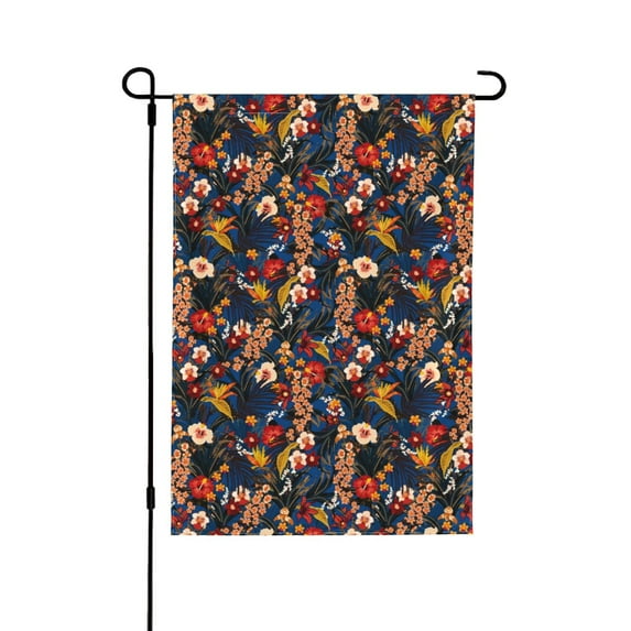 Easygdp Vintage Floral Garden Flag Yard Flag Welcome Flag, Double-Sided, Weather Resistant for Outdoor Decor - 28"x40"