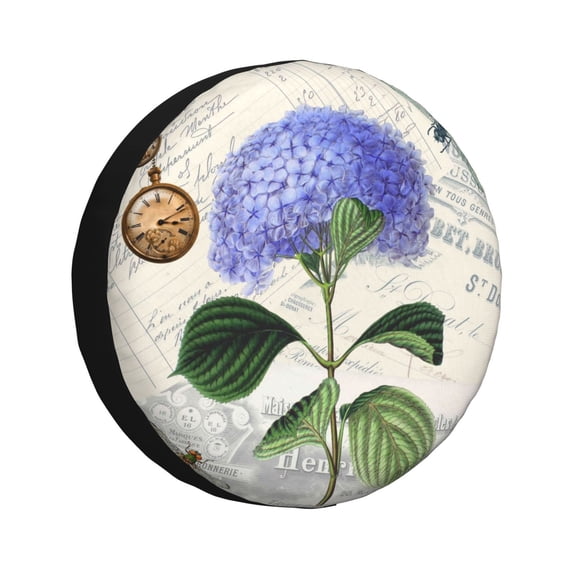 Easygdp Vintage Flower Wheel Sun Guard, Spare Tire Cover,Universal Trailer Suv Truck Camper Travel,Easy To Install And Remove -17 Inch