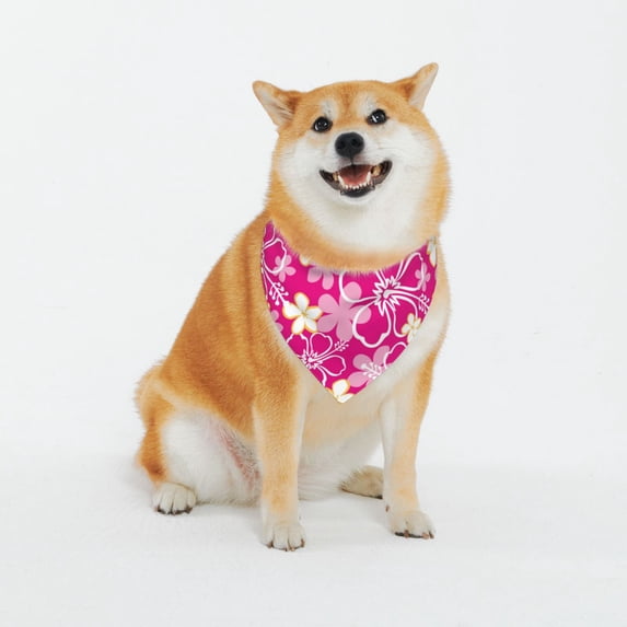 Easygdp Vintage Flowers Dog Bandanas ,Triangle Reversible Pet Scarf Premium Durable Fabric,Bandana for Small and Medium Dogs-XX-Large
