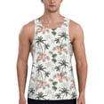 thumbnail image 1 of Easygdp Vintage Palm Trees Men's Tank Top, Sleeveless Muscle T Shirts, Breathable, Quick-Dry, Loose for Gym, Running, Fitness - XX-Large, 1 of 9
