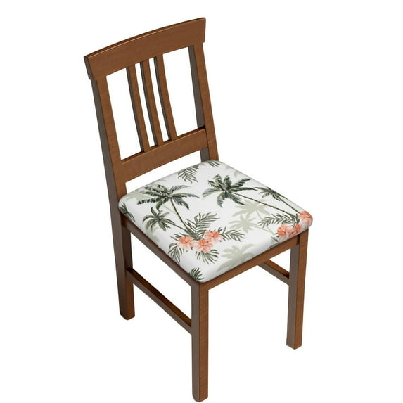 Easygdp Vintage Palm Trees Square Chair Cushion Cover Stretch Chair Seat Covers Removable Washable for Hotel, Bedroom, Office