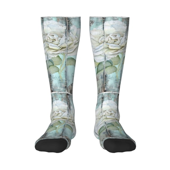 Easygdp Vintage Rose1 Fashionable Adult Sockings&Sports Sockings&Breathable Sockings, Non-Pilling,Contrasting Color Design
