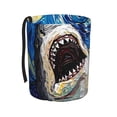 thumbnail image 1 of Easygdp Vintage Starry Sky Shark Car Trash Can Garbage Car Accessories Trash Can Car Waste Bin for for Driver and Passenger Any Vehicle, 1 of 7