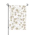 thumbnail image 1 of Easygdp Vintage Stylized White Color Garden Flag Yard Flag Welcome Flag, Double-Sided, Weather Resistant for Outdoor Decor - 12.5"x18", 1 of 9