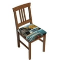 thumbnail image 1 of Easygdp Vintage Truck Farm Scene Square Chair Cushion Cover Stretch Chair Seat Covers Removable Washable for Hotel, Bedroom, Office-Four Pieces, 1 of 7