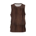 thumbnail image 1 of Easygdp Vintage Wood Men's Mesh Basketball Jersey Quick Drying Sleeveless Shirts Fitted Muscle Tank Tops Sport Round Neck T-Shirt - 3X-Large, 1 of 9