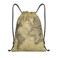 thumbnail image 1 of Easygdp Vintage World Map Drawstring Backpack, Beach Sackpack, Travel Sackpack Lightweight for Sports, Gym, Travel, Swimming - Small, 1 of 9
