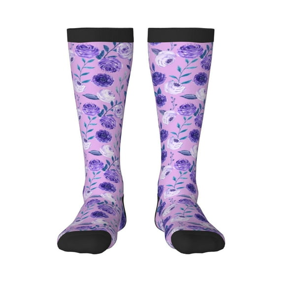 Easygdp Violet Fashionable Adult Sockings&Sports Sockings&Breathable Sockings, Non-Pilling,Contrasting Color Design