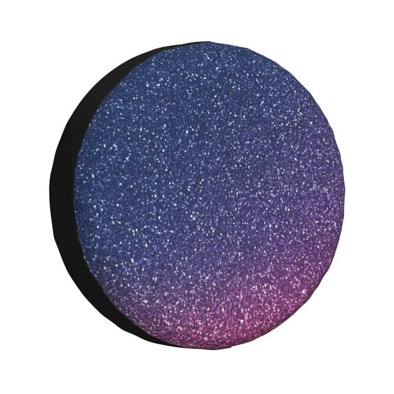 Easygdp Violet Glitter Wheel Cover,Spare Tire Cover,4-17in Spare Tire Cover Universal Fit for Trailer, Car, Truck, SUV, Jeep-15 inch