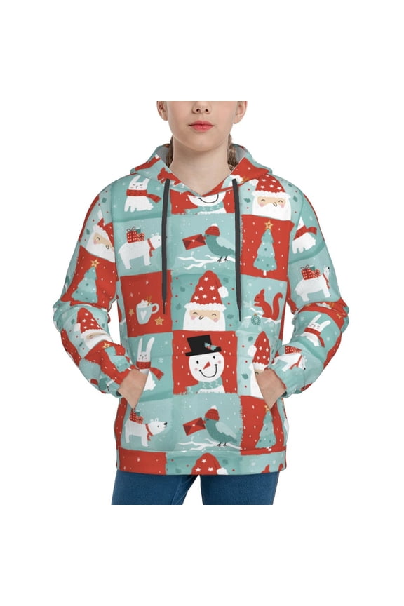 Warm Christmas Memories Boys Hoodie Kids Sweatshirt Youth Pullover With Hood-Medium