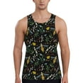 thumbnail image 1 of Easygdp Wasp and Florals Men's Tank Top, Sleeveless Muscle T Shirts, Breathable, Quick-Dry, Loose for Gym, Running, Fitness - Large, 1 of 9