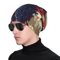 thumbnail image 1 of Easygdp Watercolor Bald Eagle Knit Beanie, Soft Beanie Hat, Daily Beanie in Fine Knit for Women Men Winter, 1 of 7