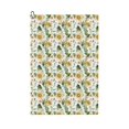 thumbnail image 1 of Easygdp Watercolor Bright Sunflowers Golf Towel 24x16in for Men and Women with Carabiner Clip for Easy Attachment, 1 of 8
