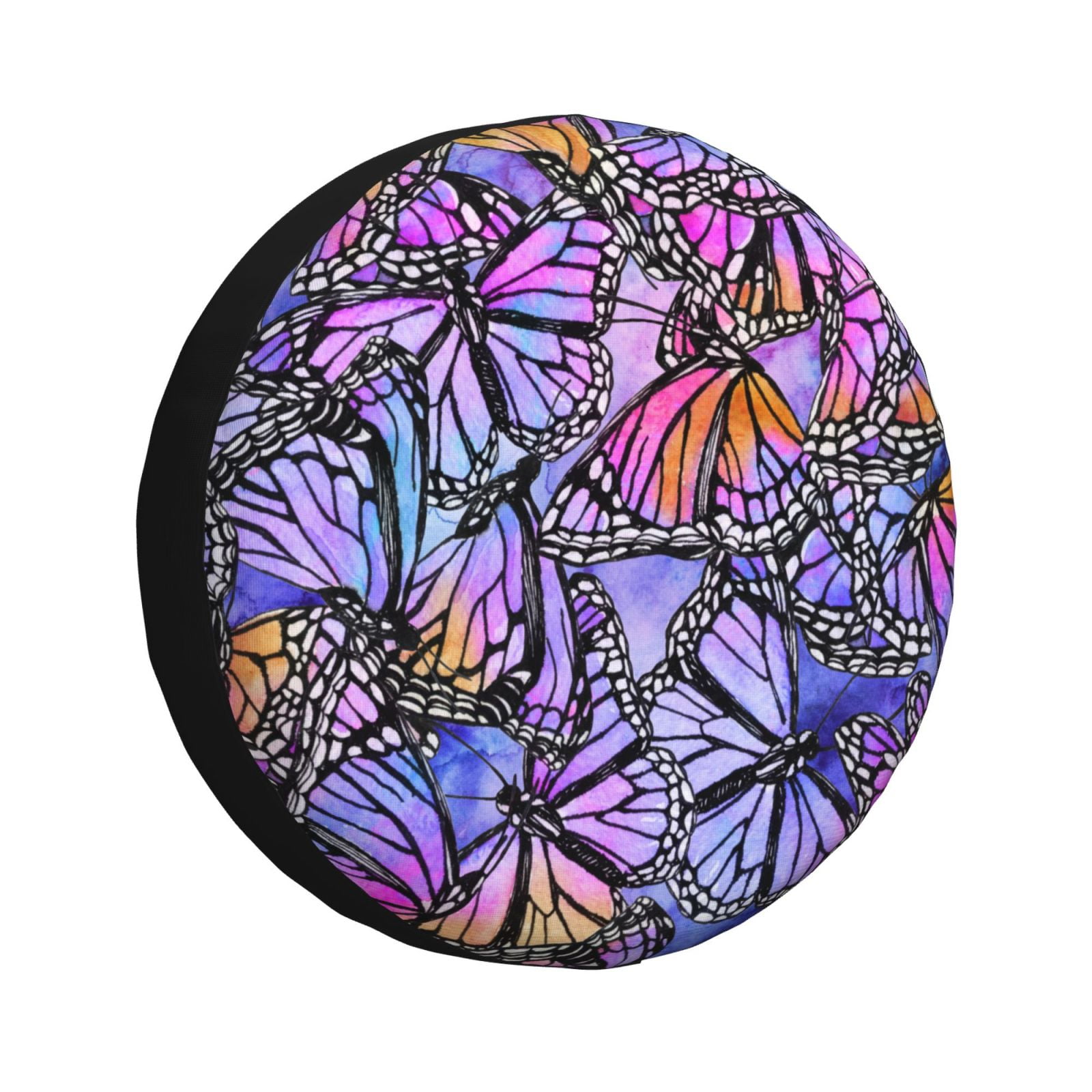 Easygdp Watercolor Butterflies Wheel Sun Guard, Spare Tire Cover
