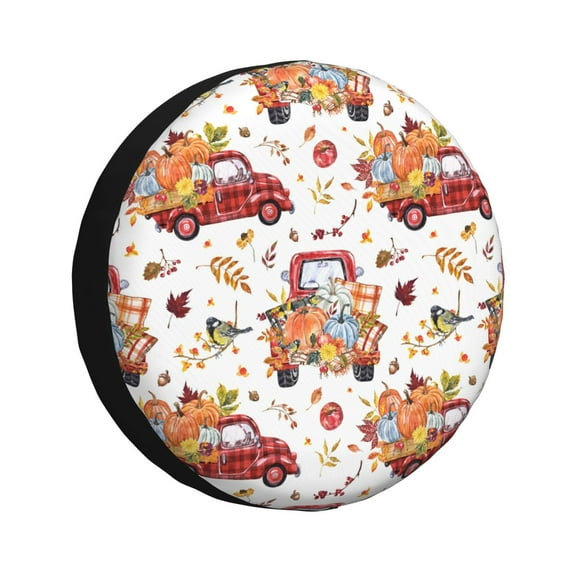 Easygdp Watercolor Fall Wheel Cover,Spare Tire Cover,4-17in Spare Tire Cover Universal Fit for Trailer, Car, Truck, SUV, Jeep-14 inch