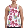 thumbnail image 1 of Easygdp Watercolor Flowers Men's Tank Top, Sleeveless Muscle T Shirts, Breathable, Quick-Dry, Loose for Gym, Running, Fitness - XX-Large, 1 of 9