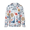 thumbnail image 1 of Easygdp Watercolor Nautical Lightweight Long Sleeve Sun Shirt Sports long-Sleeved Sun Protective Clothing, Quick Drying Breathable - XX-Large, 1 of 9