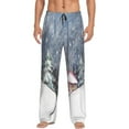 thumbnail image 1 of Easygdp Watercolor Winter Landscape For Christmas Men's Pajama Pant, Sleep Elastic Waistband Lounge Pants - Small, 1 of 9
