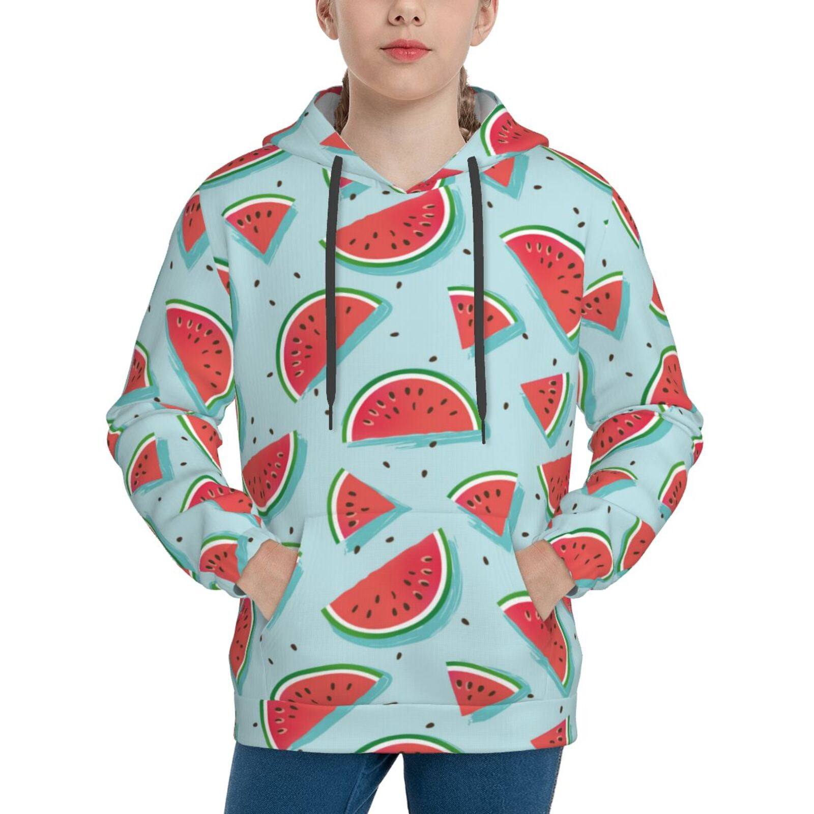Easygdp Watermelon Boys Hoodie Kids Sweatshirt Youth Pullover With Hood ...
